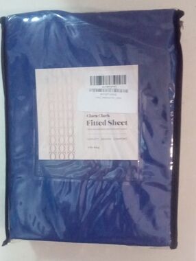 Clara Clark Royal Blue Fitted Sheet King NWT Microfiber